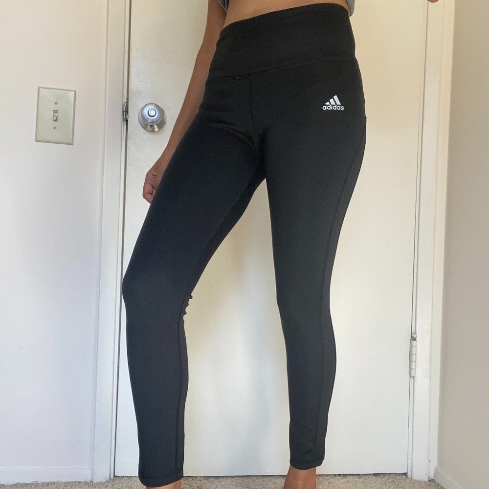 Black Adidas Climate Running Leggings (Size S)
